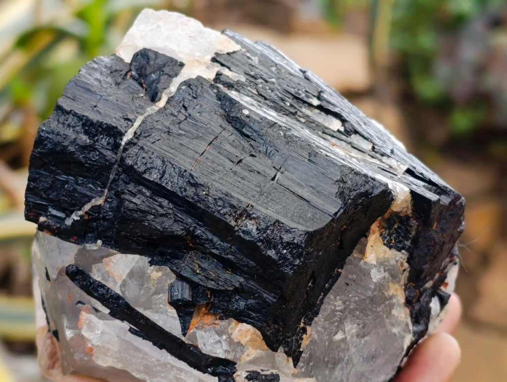 Natural Black Tourmaline In Quartz Matrix Specimens x 2 From Zimbabwe - Toprock Gemstones and Minerals 