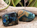 Polished Labradorite Standing Free Forms x 2 From Madagascar - Toprock Gemstones and Minerals 