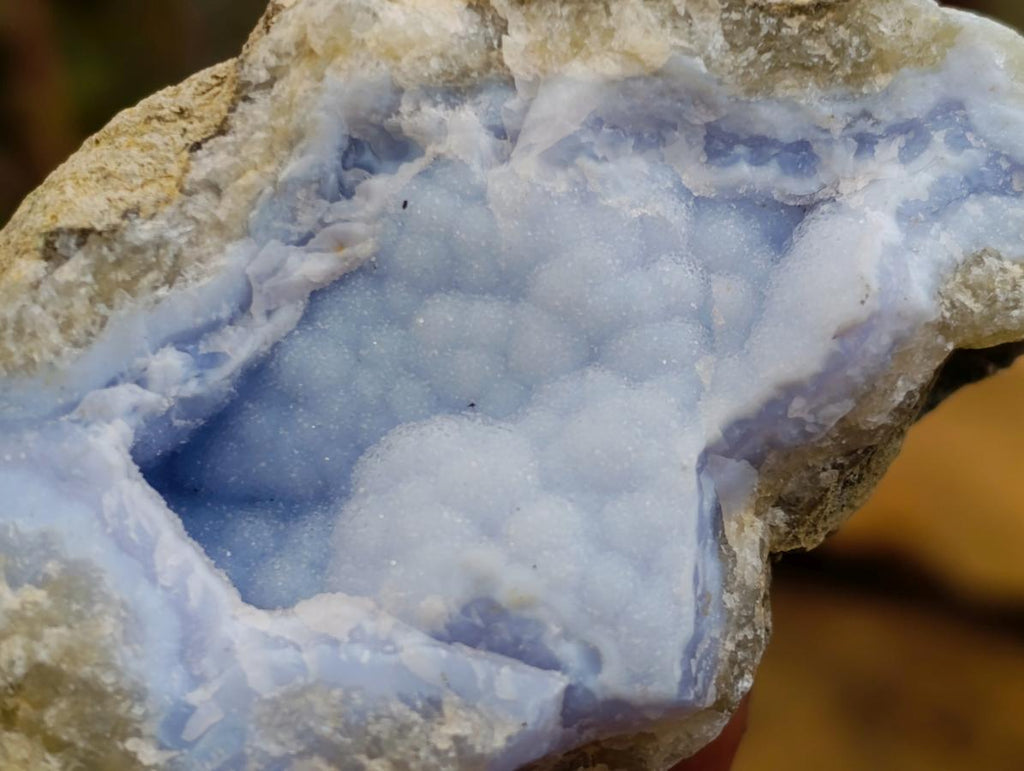 Natural Blue Lace Agate Geode Specimens x 12 From Nsanje, Malawi - Toprock Gemstones and Minerals 