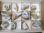 Natural Blue Lace Agate Geode Specimens x 12 From Nsanje, Malawi - Toprock Gemstones and Minerals 
