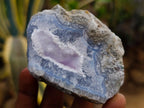 Natural Blue Lace Agate Geode Specimens x 12 From Nsanje, Malawi - Toprock Gemstones and Minerals 