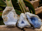 Natural Blue Lace Agate Geode Specimens x 12 From Nsanje, Malawi - Toprock Gemstones and Minerals 