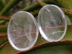 Polished Clear Rock Crystal Palm Stones x 24 From Amoron’i Mania, Madagascar - Toprock Gemstones and Minerals 