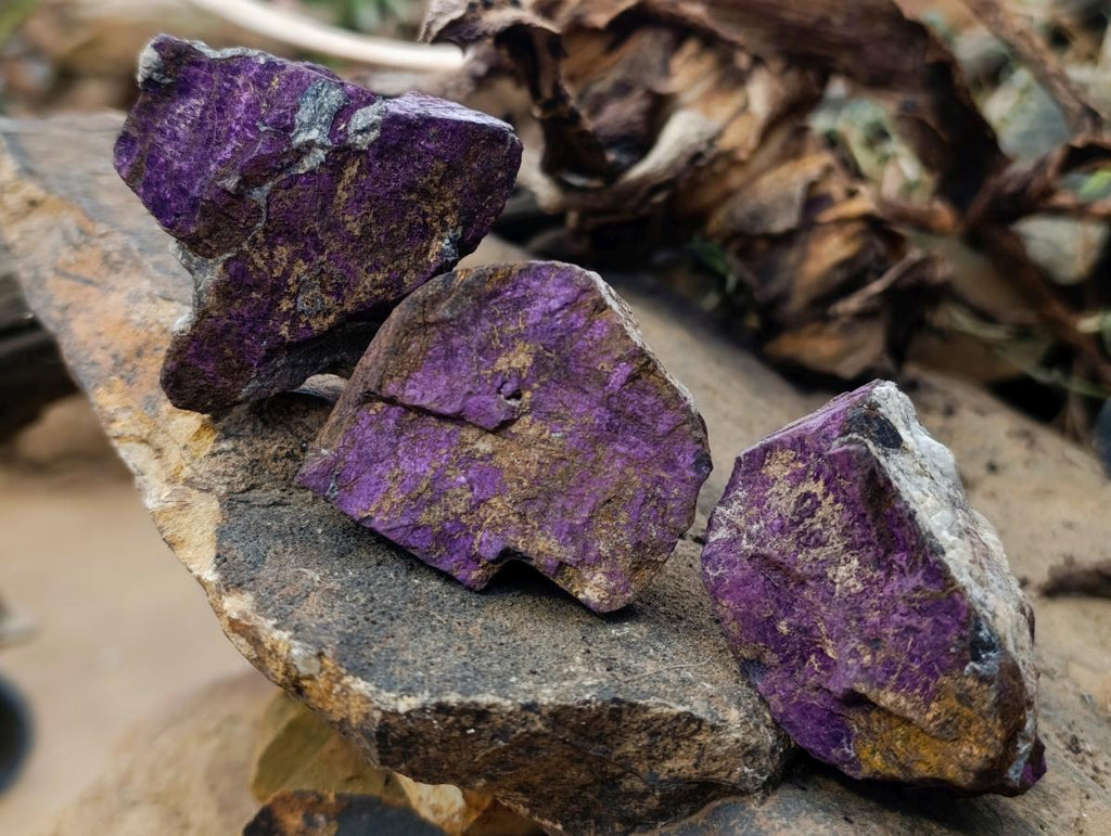 Natural Metallic Cobbed Purpurite Specimens x 12 From Erongo, Namibia - Toprock Gemstones and Minerals 