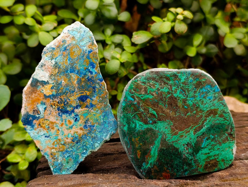 Polished One Side Shattuckite Free Forms x 12 From Kaokoveld, Namibia - Toprock Gemstones and Minerals 