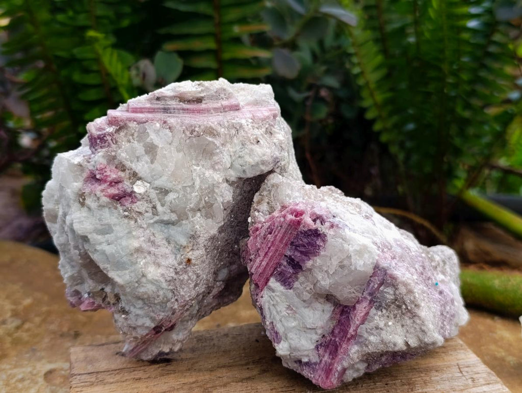 Natural Pink Rubellite Tourmaline Specimens x 4 From Karibib, Namibia - Toprock Gemstones and Minerals 