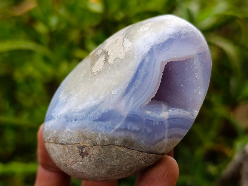 Polished Blue Lace Agate Free Forms x 6 From Nsanje, Malawi - Toprock Gemstones and Minerals 