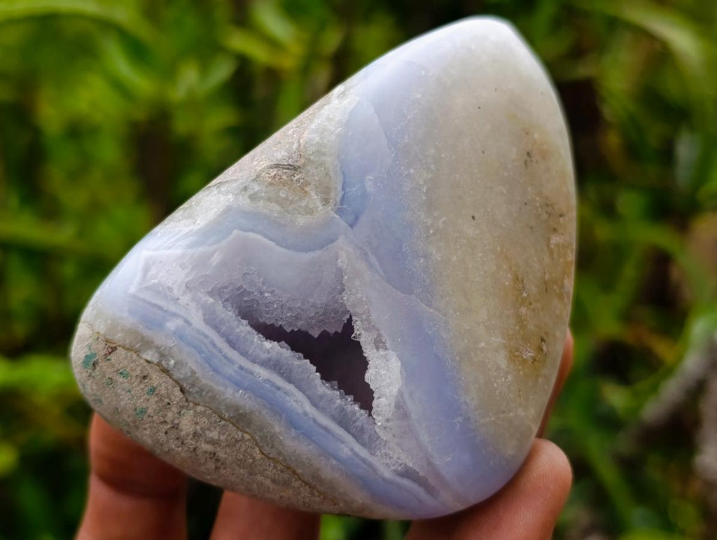 Polished Blue Lace Agate Free Forms x 6 From Nsanje, Malawi - Toprock Gemstones and Minerals 