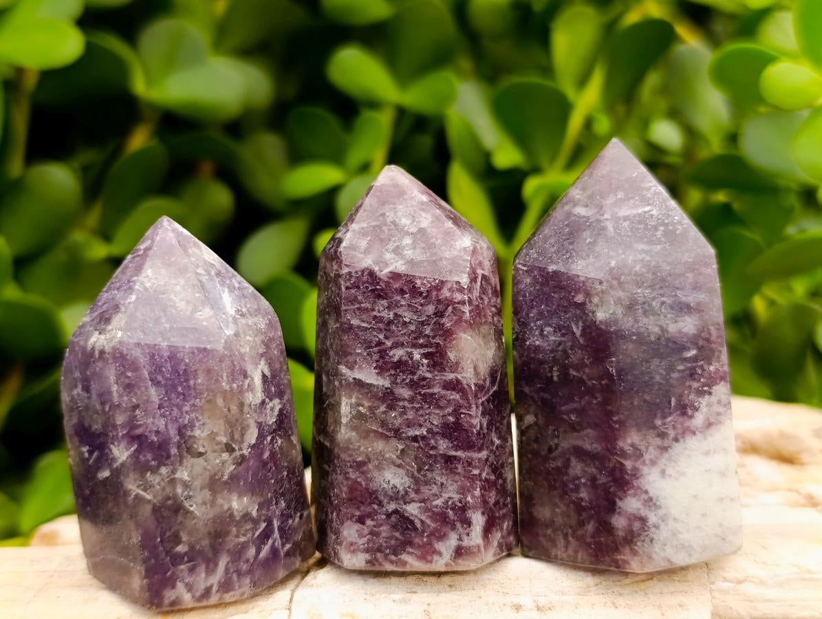 Polished Lepidolite Display Crystals x 5 From Ambatondrazaka, Madagascar - Toprock Gemstones and Minerals 
