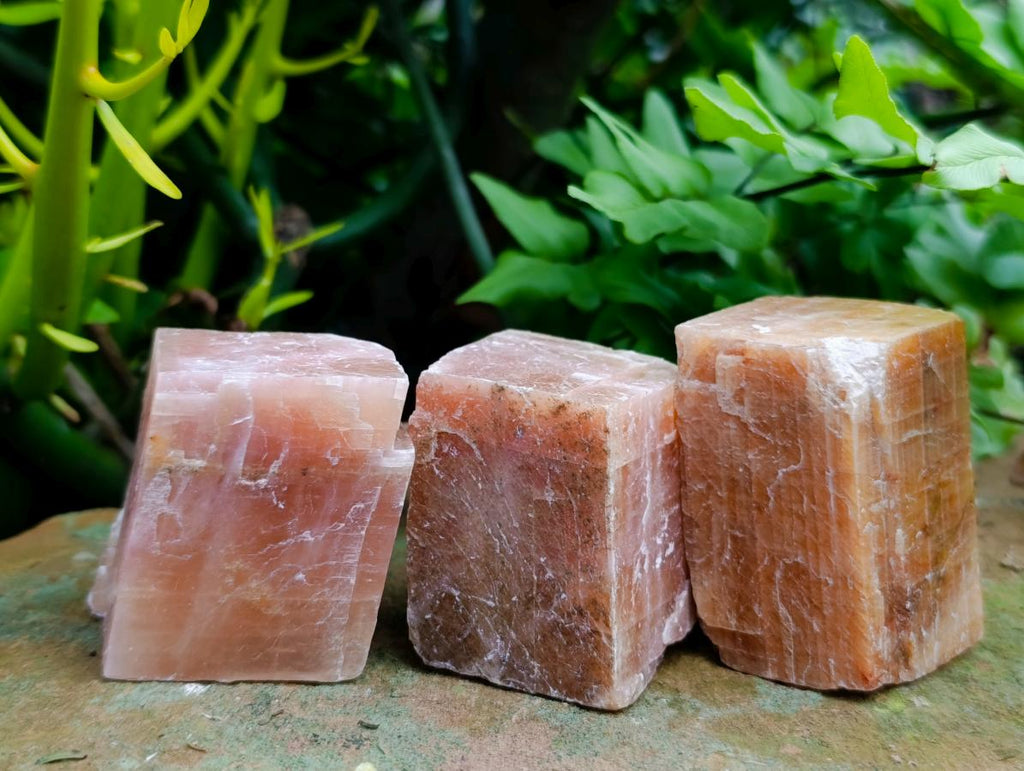 Natural Rhombohedral Sunset Orange Calcite Specimens x 24 From Spitzkop, Namibia - Toprock Gemstones and Minerals 