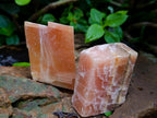 Natural Rhombohedral Sunset Orange Calcite Specimens x 24 From Spitzkop, Namibia - Toprock Gemstones and Minerals 