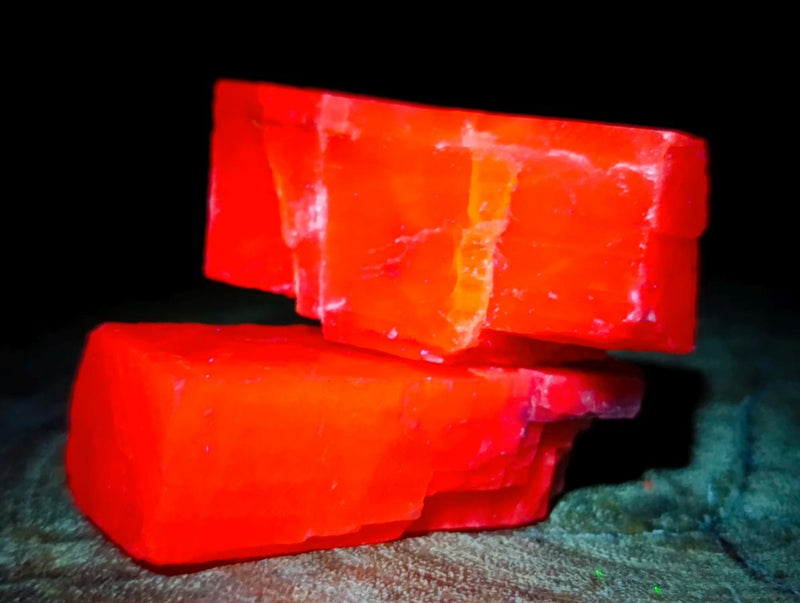 Natural Rhombohedral Sunset Orange Calcite Specimens x 35 From Spitzkop, Namibia - Toprock Gemstones and Minerals 