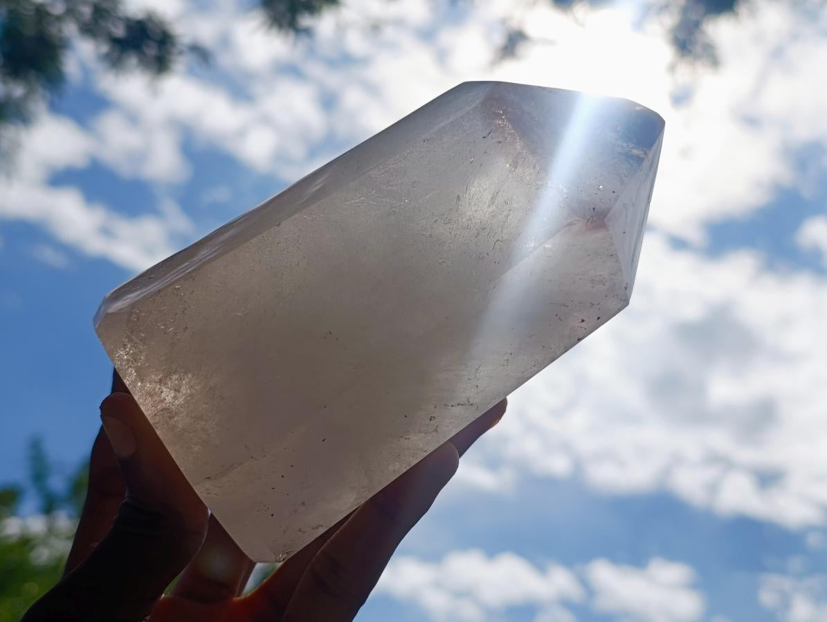 Polished Clear Quartz Display Crystals x 2 From Akansobe, Madagascar - Toprock Gemstones and Minerals 