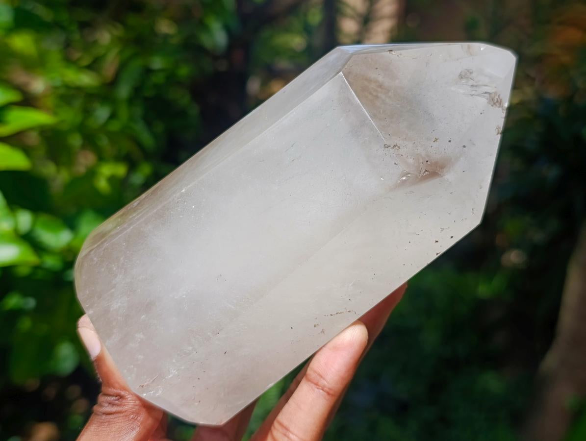 Polished Clear Quartz Display Crystals x 2 From Akansobe, Madagascar - Toprock Gemstones and Minerals 