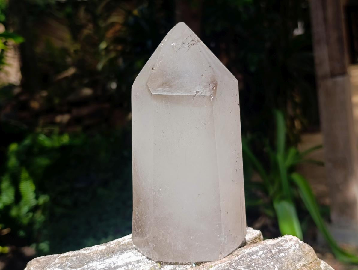 Polished Clear Quartz Display Crystals x 2 From Akansobe, Madagascar - Toprock Gemstones and Minerals 