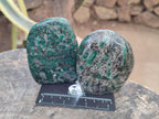 Polished Emerald Mica 'Mutokolite' Standing Free Forms x 4 From Mutoko, Zimbabwe - Toprock Gemstones and Minerals 