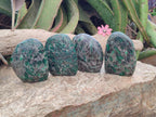 Polished Emerald Mica 'Mutokolite' Standing Free Forms x 4 From Mutoko, Zimbabwe - Toprock Gemstones and Minerals 