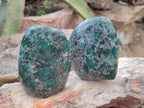 Polished Emerald Mica 'Mutokolite' Standing Free Forms x 4 From Mutoko, Zimbabwe - Toprock Gemstones and Minerals 