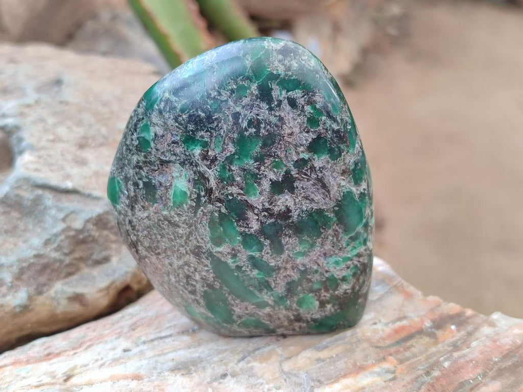 Polished Emerald Mica 'Mutokolite' Standing Free Forms x 4 From Mutoko, Zimbabwe - Toprock Gemstones and Minerals 