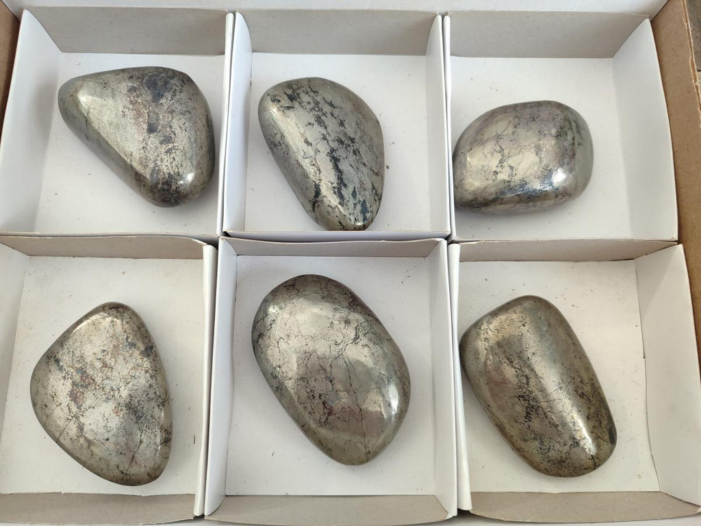 Polished XL Basalt Pharaoh Stone Free Forms x 6 From Iron Duke Mine, Zimbabwe - Toprock Gemstones and Minerals 