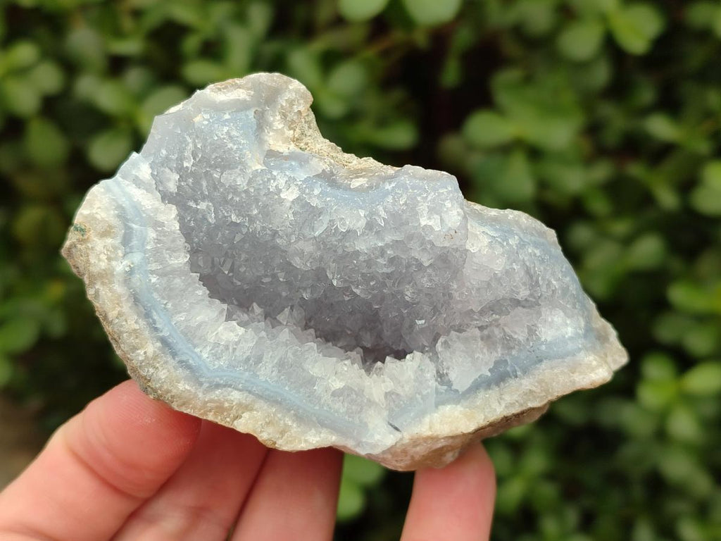 Natural Blue Lace Agate Geode Specimens x 12 From Nsanje, Malawi - Toprock Gemstones and Minerals 