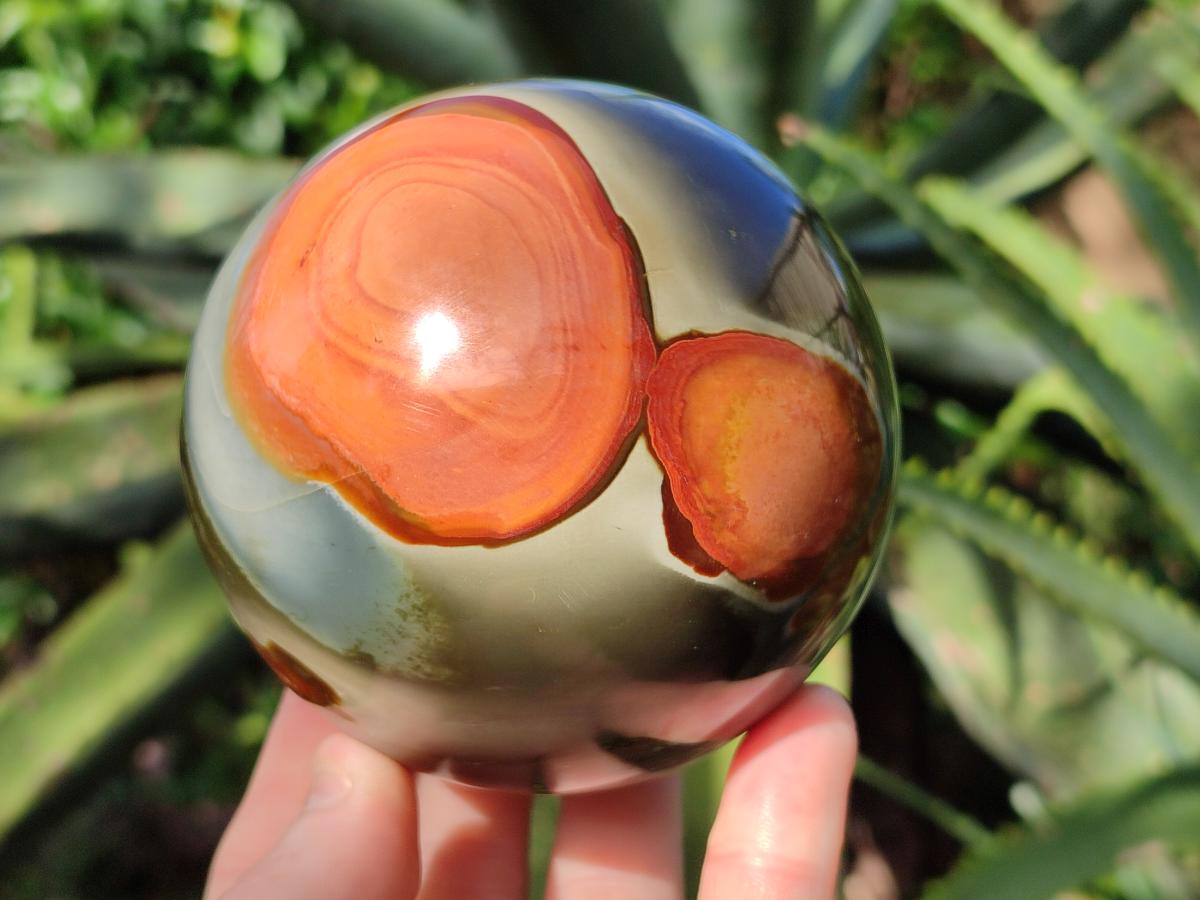 Polished Large Polychrome Jasper Spheres x 2 From NW Coast, Madagascar - Toprock Gemstones and Minerals 