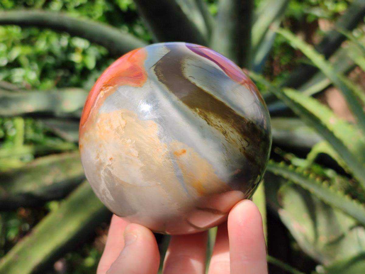 Polished Large Polychrome Jasper Spheres x 2 From NW Coast, Madagascar - Toprock Gemstones and Minerals 