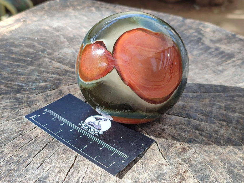Polished Large Polychrome Jasper Spheres x 2 From NW Coast, Madagascar - Toprock Gemstones and Minerals 