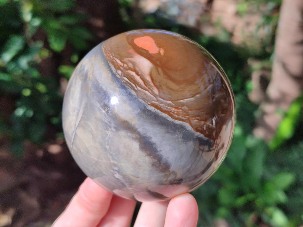 Polished Large Polychrome Jasper Spheres x 2 From NW Coast, Madagascar - Toprock Gemstones and Minerals 