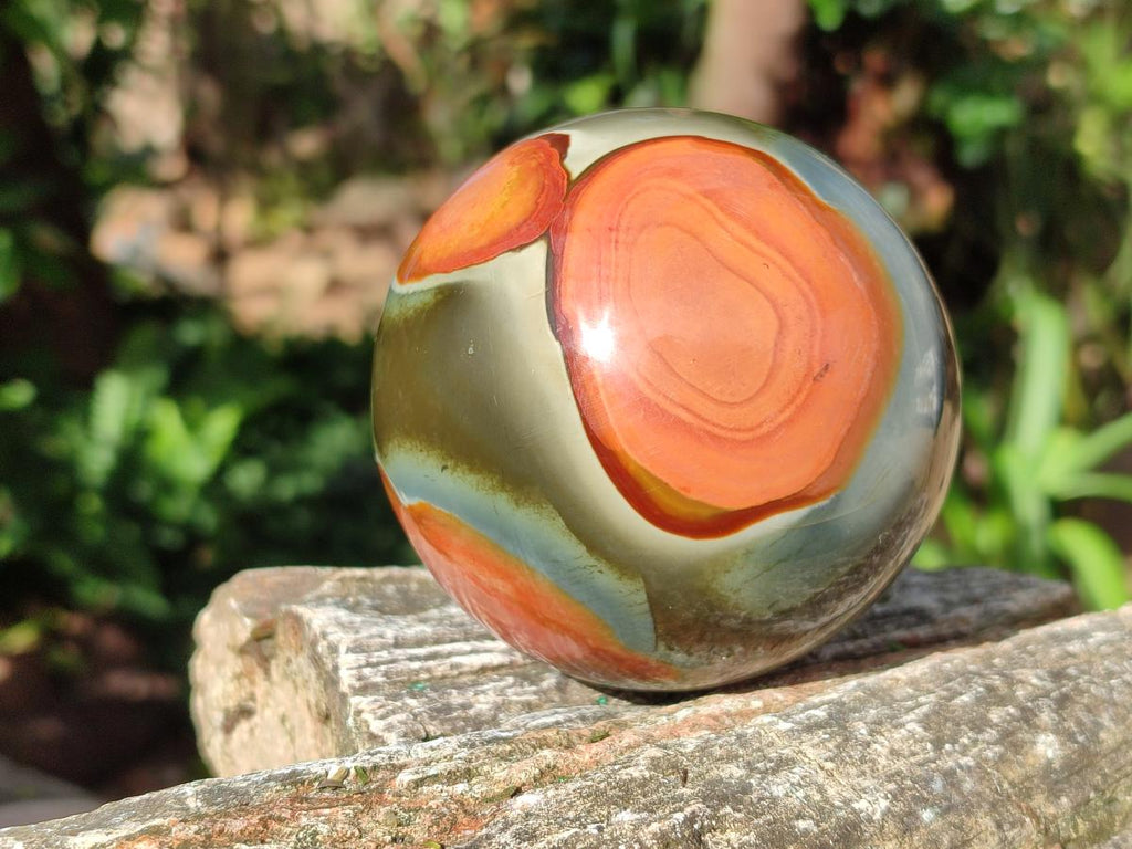 Polished Large Polychrome Jasper Spheres x 2 From NW Coast, Madagascar - Toprock Gemstones and Minerals 