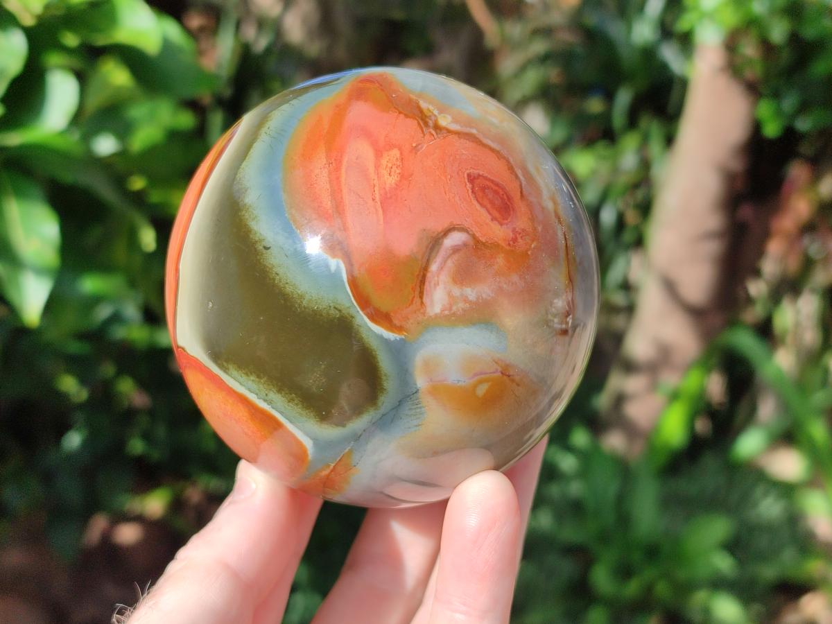 Polished Large Polychrome Jasper Spheres x 2 From NW Coast, Madagascar - Toprock Gemstones and Minerals 
