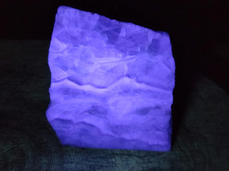 Polished On One Side Watermelon Fluorite Standing Display Pieces x 2 From Uis, Namibia - Toprock Gemstones and Minerals 