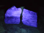 Polished On One Side Watermelon Fluorite Standing Display Pieces x 2 From Uis, Namibia - Toprock Gemstones and Minerals 