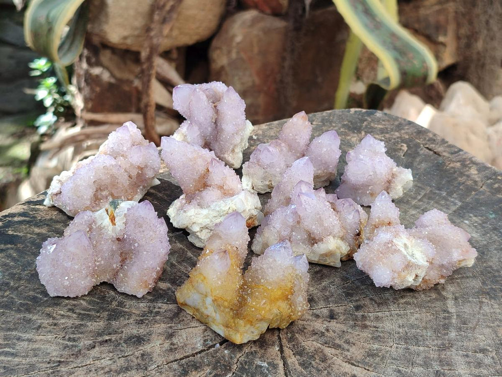 Natural Spirit Amethyst and Spirit Ametrine Clusters and Crystals x 12 From Boekenhouthoek, South Africa - Toprock Gemstones and Minerals 