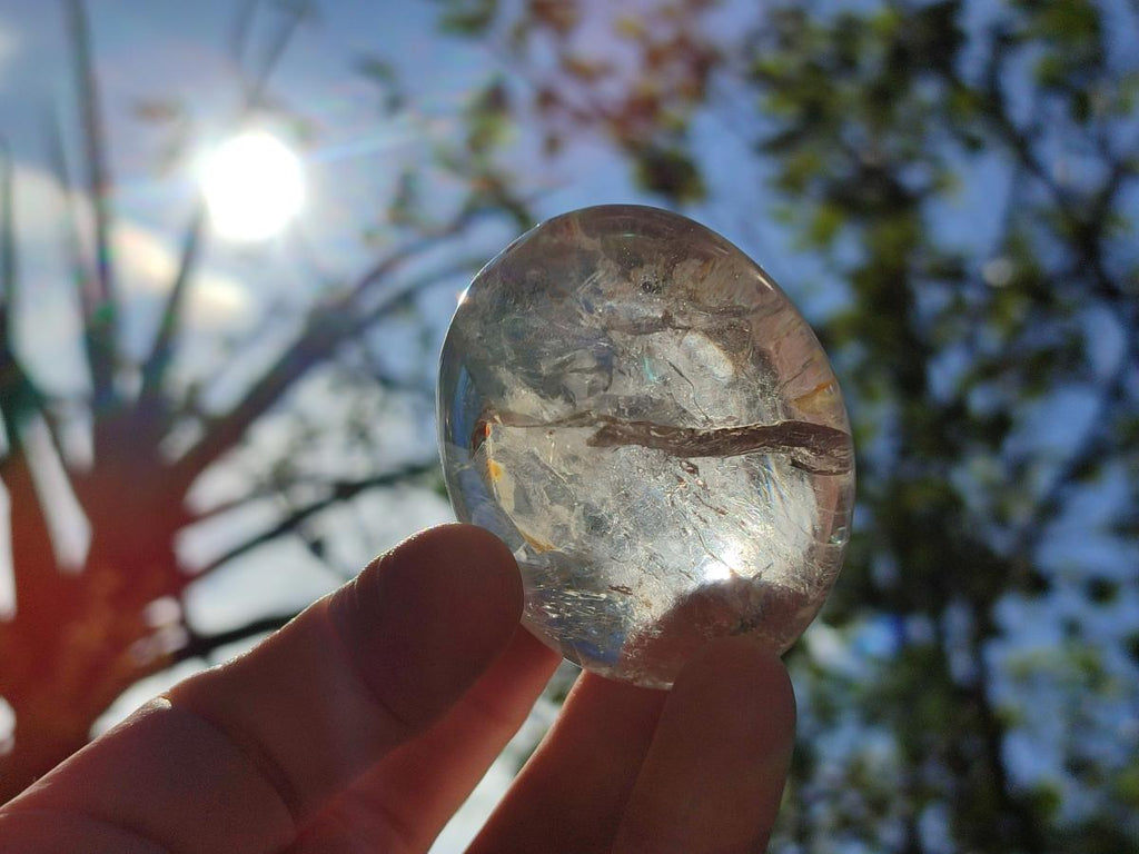 Polished Clear Quartz Galets x 12 From Madagascar - Toprock Gemstones and Minerals 