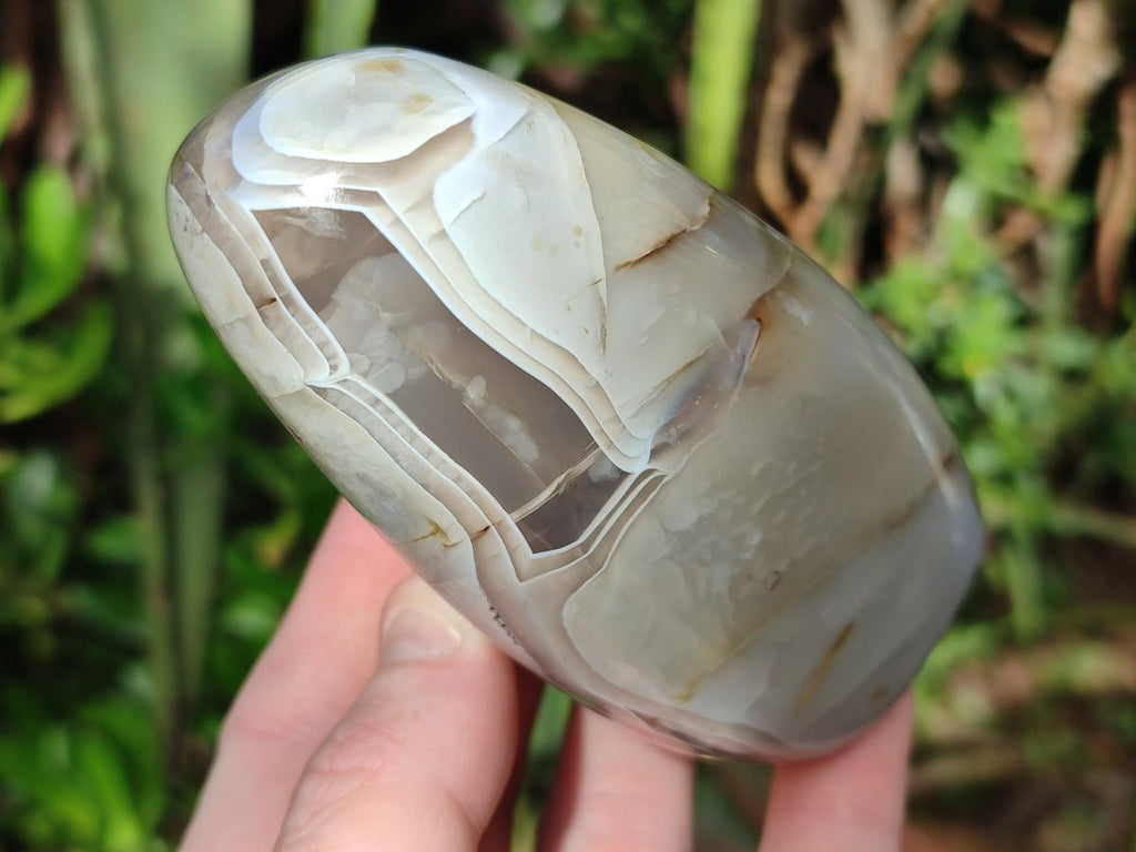 Polished Banded Agate Standing Display Pieces x 6 From Madagascar - Toprock Gemstones and Minerals 