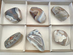 Polished Banded Agate Standing Display Pieces x 6 From Madagascar - Toprock Gemstones and Minerals 