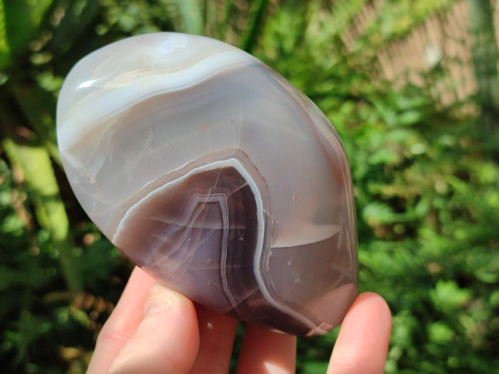 Polished Banded Agate Standing Display Pieces x 6 From Madagascar - Toprock Gemstones and Minerals 