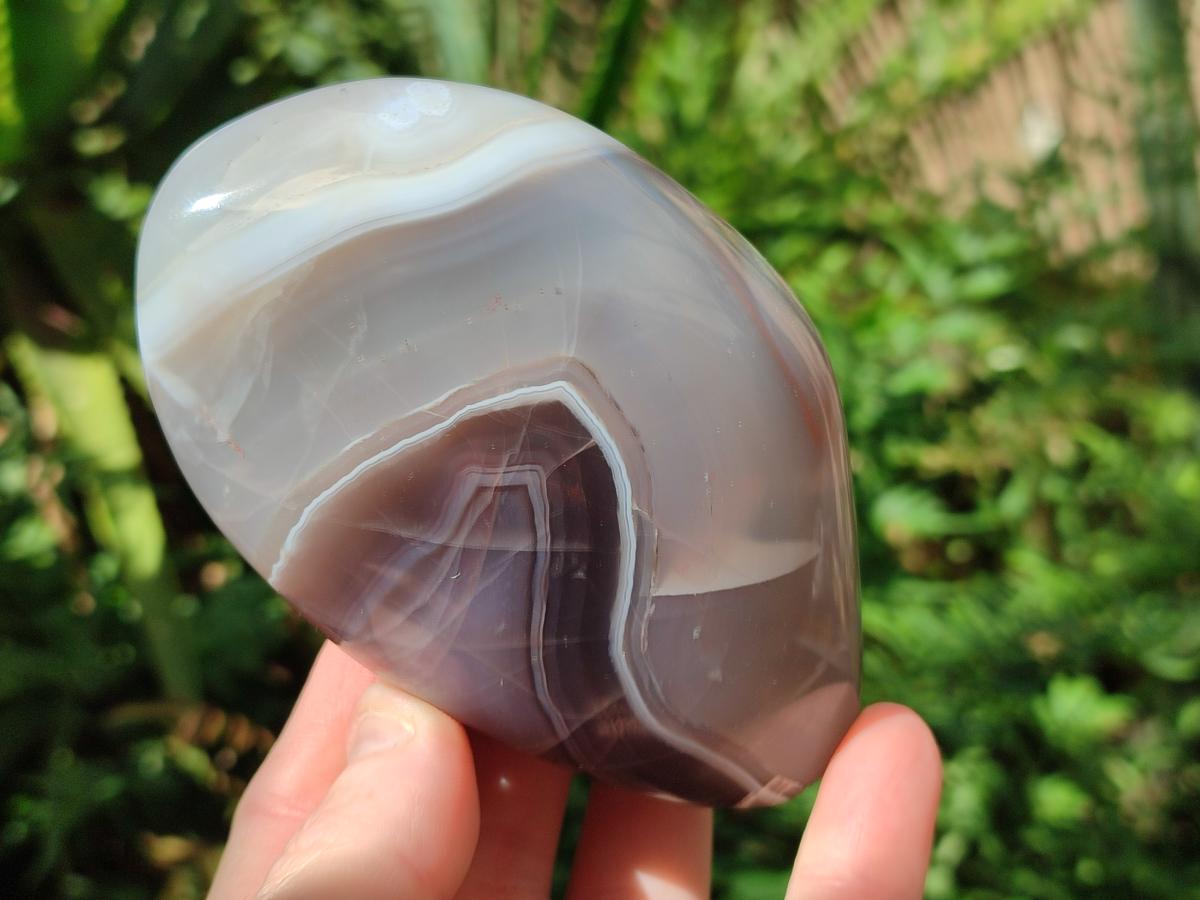 Polished Banded Agate Standing Display Pieces x 6 From Madagascar - Toprock Gemstones and Minerals 
