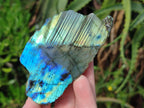 Polished One Side Labradorite Slices x 12 From Madagascar - Toprock Gemstones and Minerals 