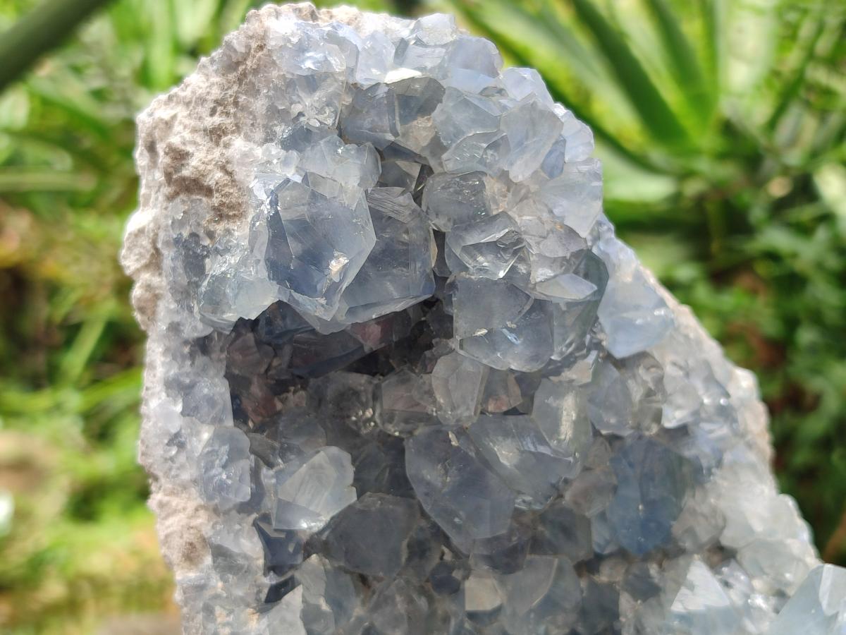 Natural Large Blue Celestite Geode Specimen x 1 From Sakoany, Madagascar - Toprock Gemstones and Minerals 