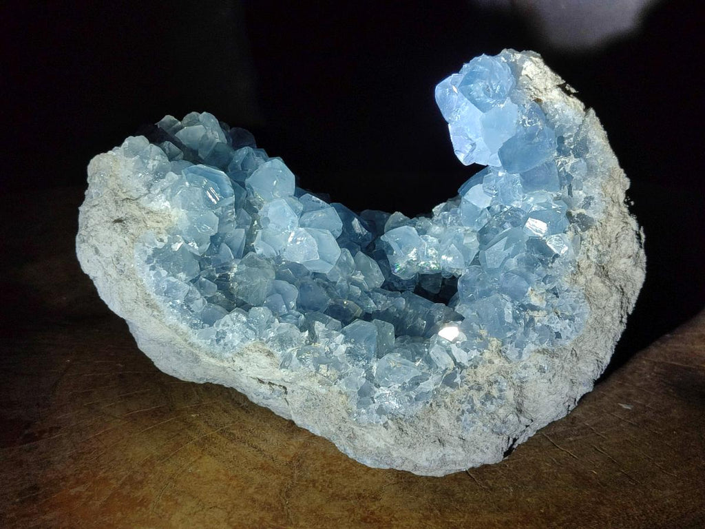 Natural Large Blue Celestite Geode Specimen x 1 From Sakoany, Madagascar - Toprock Gemstones and Minerals 
