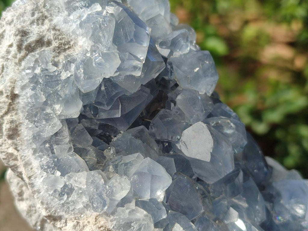 Natural Large Blue Celestite Geode Specimen x 1 From Sakoany, Madagascar - Toprock Gemstones and Minerals 