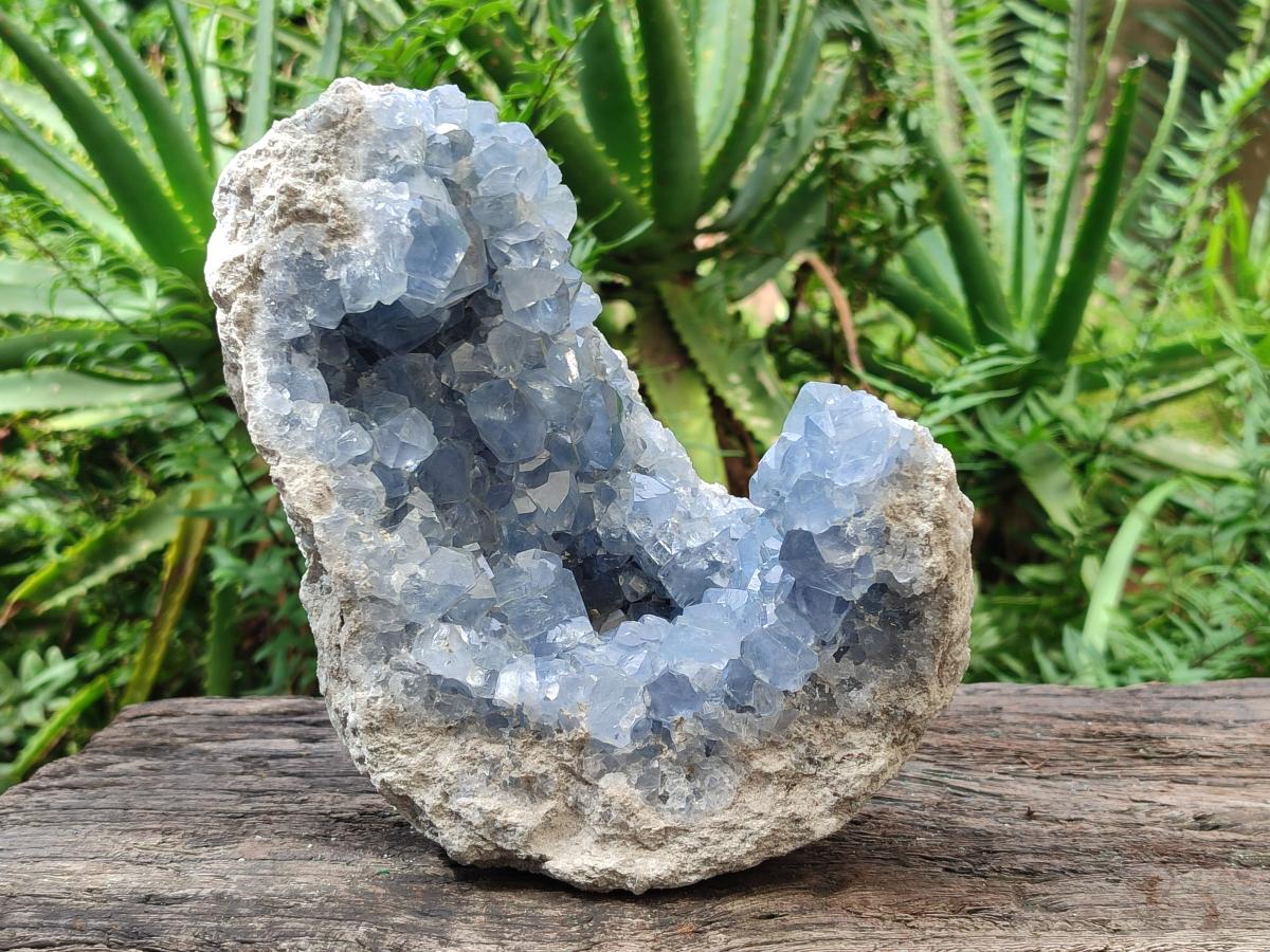 Natural Large Blue Celestite Geode Specimen x 1 From Sakoany, Madagascar - Toprock Gemstones and Minerals 