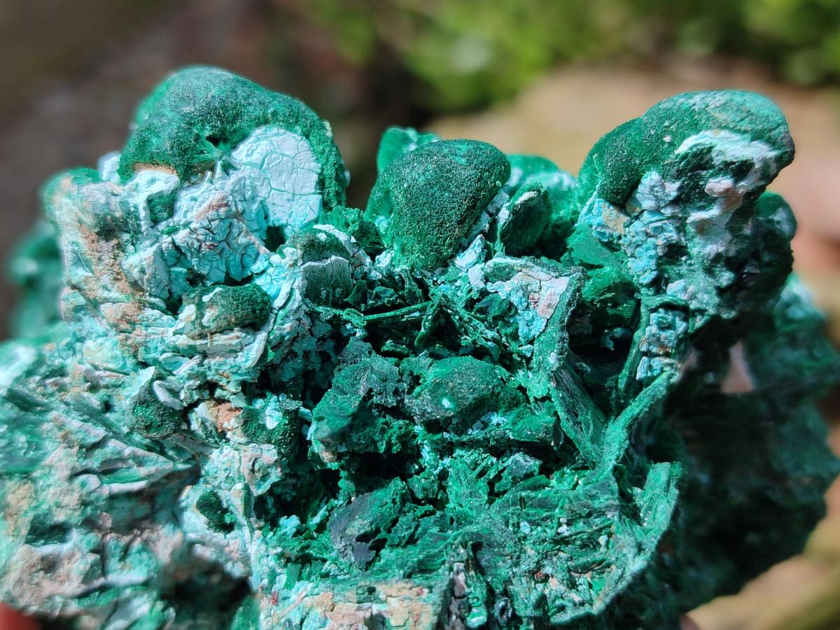 Natural Rare Malachite Pseudomorph Specimens x 2 From Kolwezi, Congo - Toprock Gemstones and Minerals 