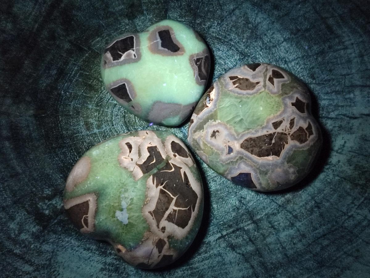 Polished Septerye Hearts x 6 From Mahajanga, Madagascar - Toprock Gemstones and Minerals 