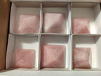Polished Gemmy Rose Quartz Pyramids x 6 From Madagascar - Toprock Gemstones and Minerals 