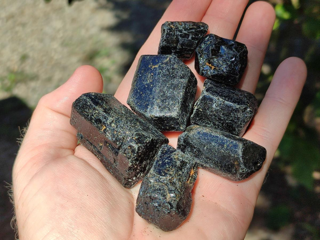 Natural Alluvial Schorl Black Tourmaline Crystals x 2 Kg Lot From Zimbabwe - Toprock Gemstones and Minerals 