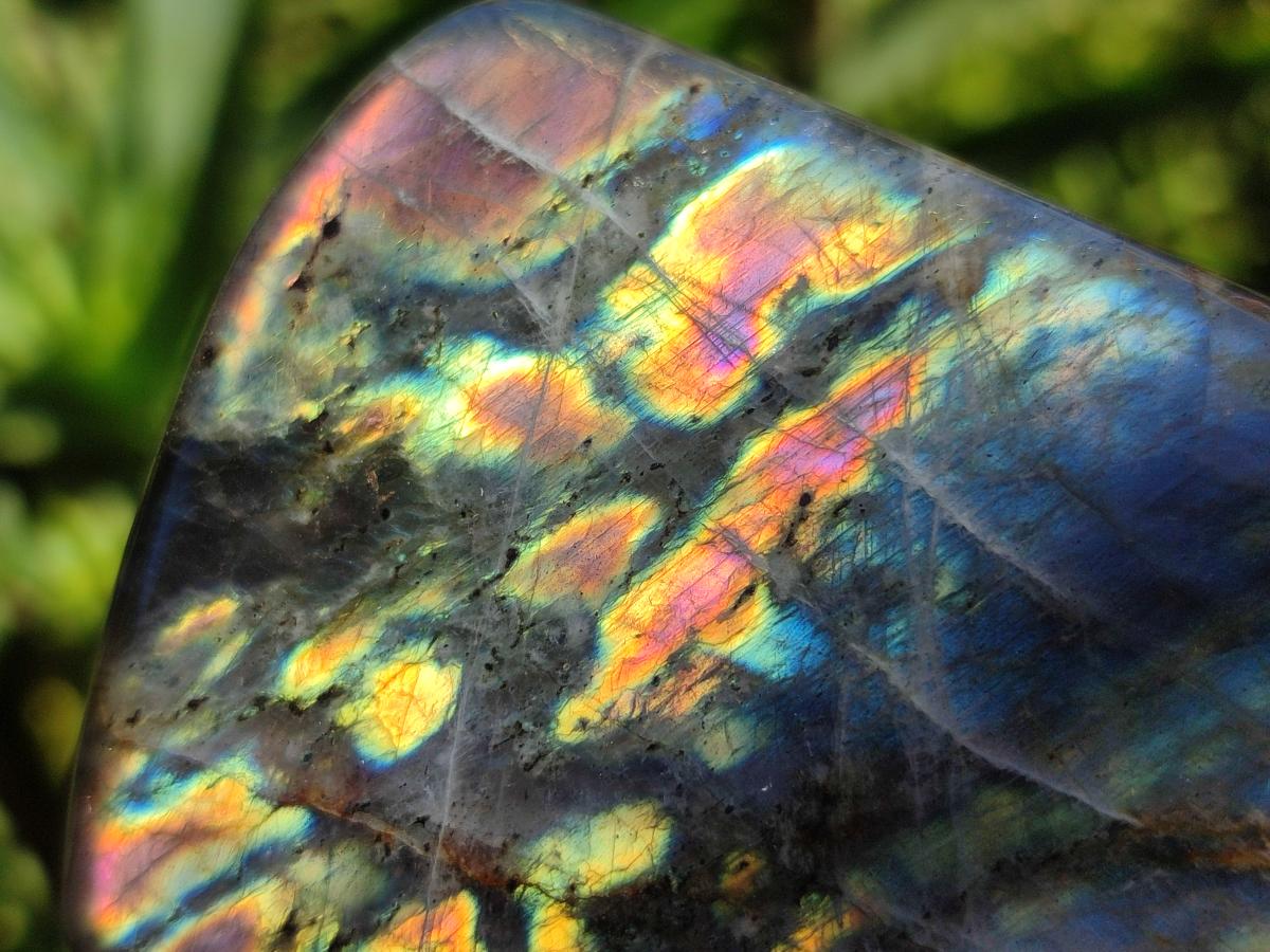 Polished Rare Purple Sunset Flash Labradorite Standing Free Forms x 6 From Madagascar - Toprock Gemstones and Minerals 