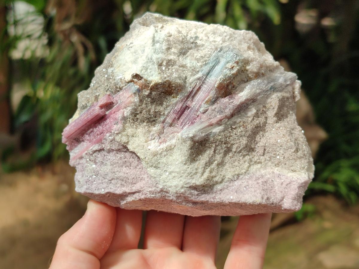 Natural Pink Rubellite Tourmaline Specimens x 3 From Karibib, Namibia - Toprock Gemstones and Minerals 